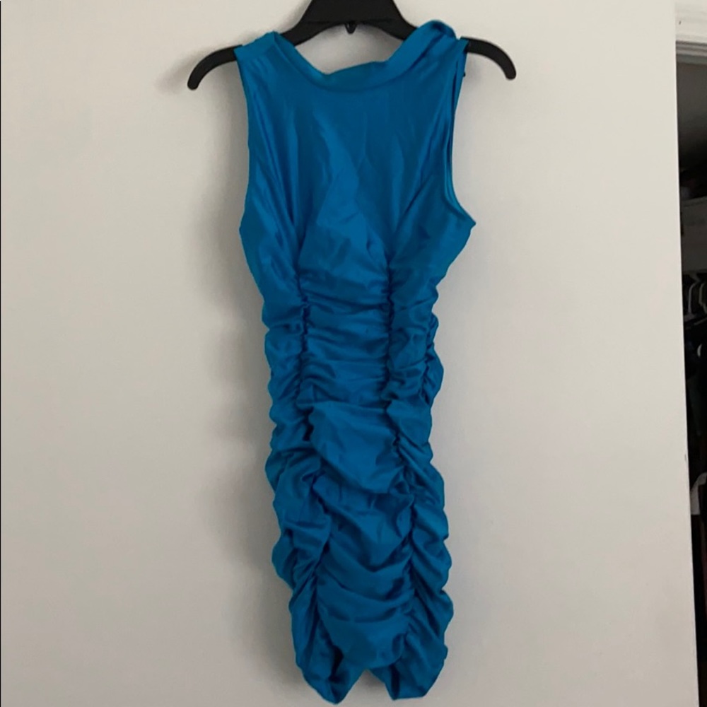 Blue mini dress